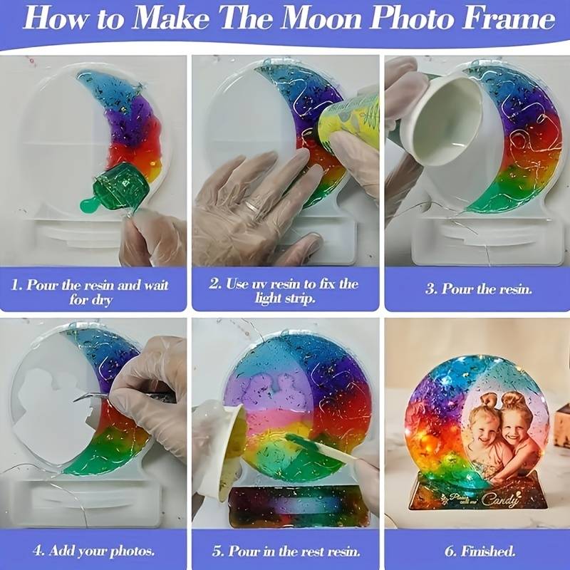 Create Unique Home Decorations With Moon Resin Molds Picture - Temu